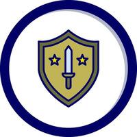 Militär- Schild Vektor Symbol