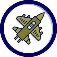 Militär- Flugzeug Vektor Symbol