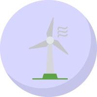 Wind Turbine eben Blase Symbol vektor