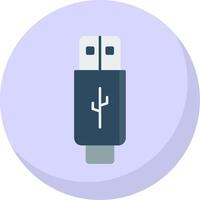 USB eben Blase Symbol vektor