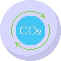 Kohlenstoff Zyklus eben Blase Symbol vektor