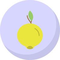 ugli frukt platt bubbla ikon vektor