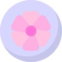 hibiskus platt bubbla ikon vektor