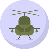 Militär- Hubschrauber eben Blase Symbol vektor