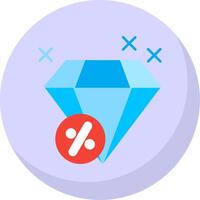 Diamant eben Blase Symbol vektor