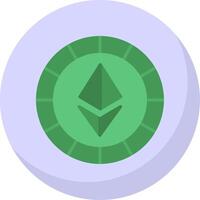 ethereum mynt platt bubbla ikon vektor