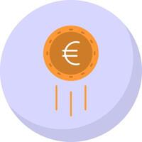 Euro Zeichen eben Blase Symbol vektor
