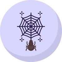 Spinnennetz eben Blase Symbol vektor