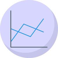 Linie Diagramm eben Blase Symbol vektor