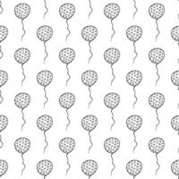 Semester sömlös mönster med flygande ballong klotter för dekorativ skriva ut, omslag papper, hälsning kort, tapet och tyg vektor