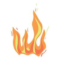 brand flamma vektor ikon. brand silhuett illustration.
