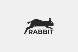 kanin minimal logotyp och vektor
