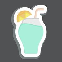 Aufkleber Cocktail. verbunden zu Cocktails, trinken Symbol. einfach Design editierbar. einfach Illustration vektor