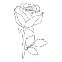 kontinuierlich einer Linie Kunstwerk von Rose Blume Tulpe Vektor Illustration Design.