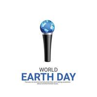 Welt Erde Tag, kreativ Konzept, 3d Illustration vektor
