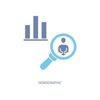 demographisch Konzept Linie Symbol. einfach Element Illustration. demographisch Konzept Gliederung Symbol Design. vektor