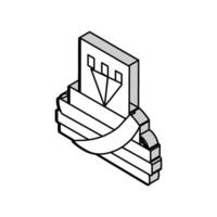 Tefillin Phylakterien isometrisch Symbol Vektor Illustration