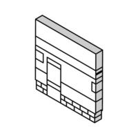 kaaba islam muslim isometrisk ikon vektor illustration