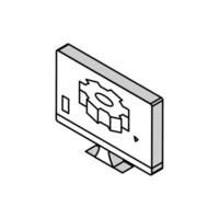 Digital Herstellung Ingenieur isometrisch Symbol Vektor Illustration