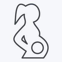 ikon gravid. relaterad till medicinsk symbol. linje stil. enkel design redigerbar. enkel illustration vektor