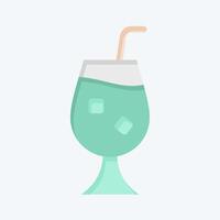 ikon qour. relaterad till cocktails, dryck symbol. platt stil. enkel design redigerbar. enkel illustration vektor