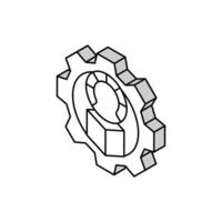 Produkt testen mechanisch Ingenieur isometrisch Symbol Vektor Illustration