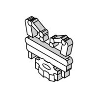 Benutzerdefiniert Herstellung Ingenieur isometrisch Symbol Vektor Illustration