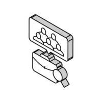 Gruppe Interview Interview Job isometrisch Symbol Vektor Illustration