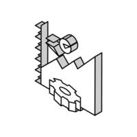 effektivitet förbättring tillverkning ingenjör isometrisk ikon vektor illustration