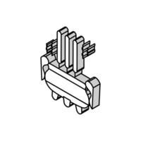 daoistisch Weihrauch Taoismus isometrisch Symbol Vektor Illustration