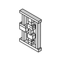 ermüden testen Materialien Ingenieurwesen isometrisch Symbol Vektor Illustration