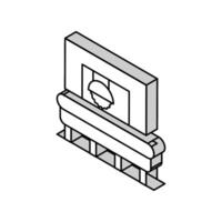 Schneiden Werkzeug Herstellung Ingenieur isometrisch Symbol Vektor Illustration