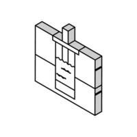 Grundwasser Schutz Hydrogeologe isometrisch Symbol Vektor Illustration