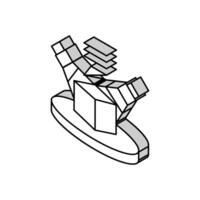 Materialien Charakterisierung Ingenieurwesen isometrisch Symbol Vektor Illustration