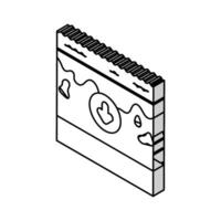 hydrologi forskning hydrogeolog isometrisk ikon vektor illustration