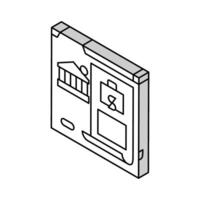 Bank Versöhnung isometrisch Symbol Vektor Illustration