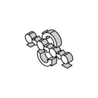 Prototyp entwickeln Phase Analytiker isometrisch Symbol Vektor Illustration