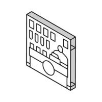 apotek disken apotekare isometrisk ikon vektor illustration