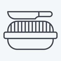 ikon paj. relaterad till picknick symbol. linje stil. enkel design redigerbar. enkel illustration vektor