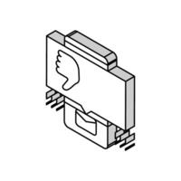 beleidigend Mitteilungen Cyber-Mobbing isometrisch Symbol Vektor Illustration