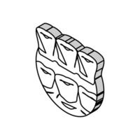 invisalign behandling isometrisk ikon vektor illustration