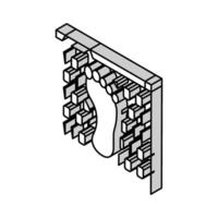 Digital Fußabdruck Cyber-Mobbing isometrisch Symbol Vektor Illustration