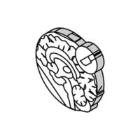 Neurochirurgie Gesundheit isometrisch Symbol Vektor Illustration