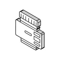 Rezept Etikette Apotheker isometrisch Symbol Vektor Illustration