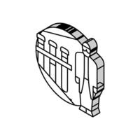 medicinsk labb assistent prover isometrisk ikon vektor illustration