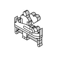 postoperativ Pflege der Chirurg isometrisch Symbol Vektor Illustration