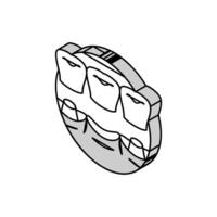 bro dental procedur isometrisk ikon vektor illustration