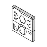 prestanda testning analytiker isometrisk ikon vektor illustration