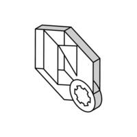 Raum Optimierung Innere Designer isometrisch Symbol Vektor Illustration