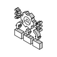 Entscheidung Unterstützung Analytiker isometrisch Symbol Vektor Illustration